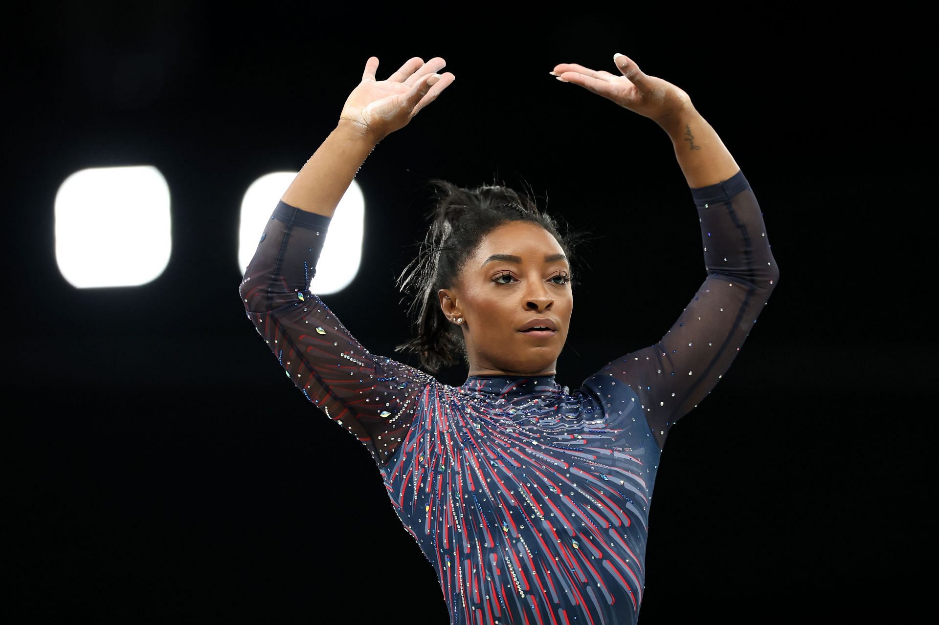 Paris 2024 Olympic Games - Simone Biles at podium training - Getty Images