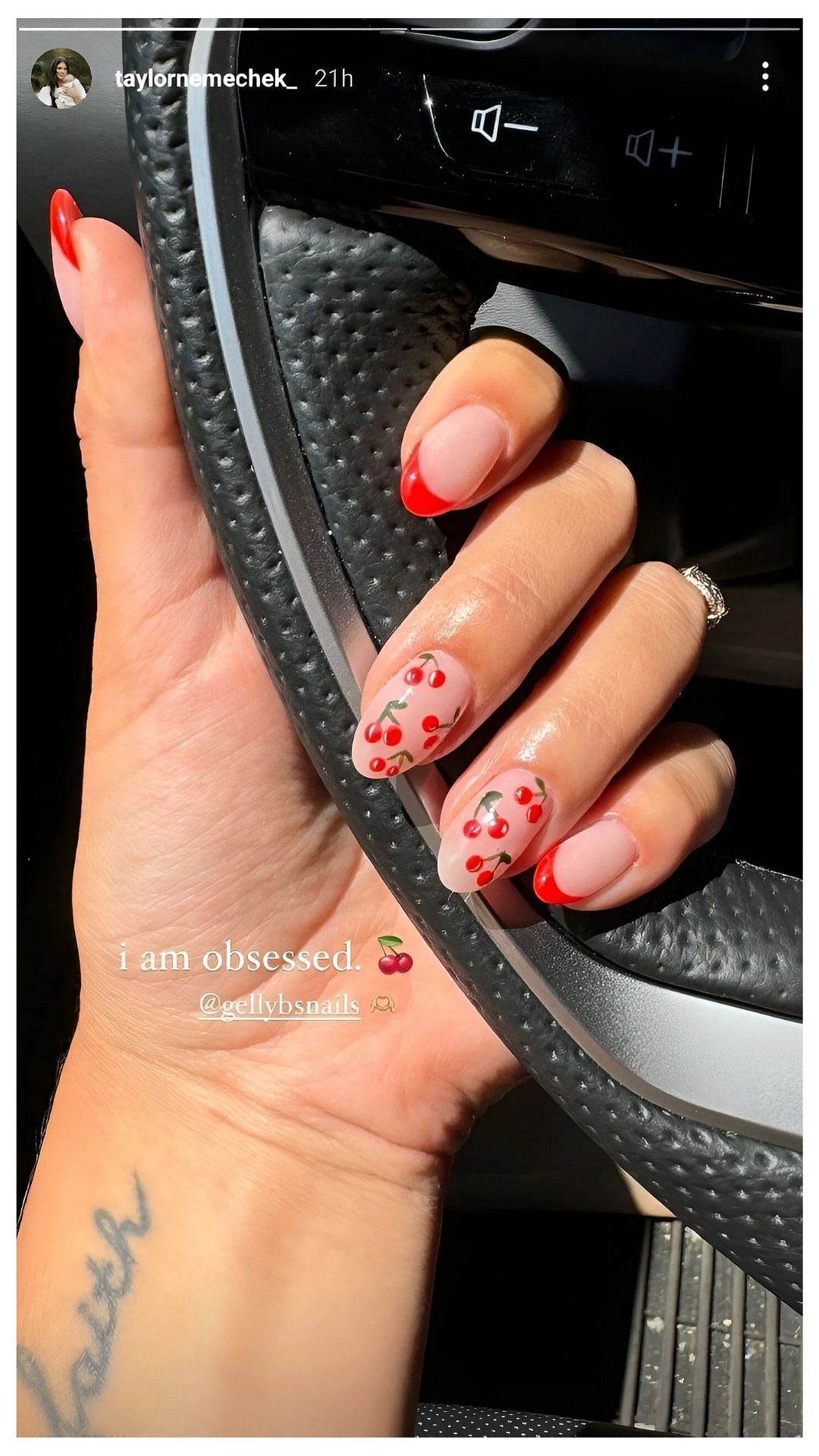 Taylor Nemechek&#039;s nails (via Instagram)