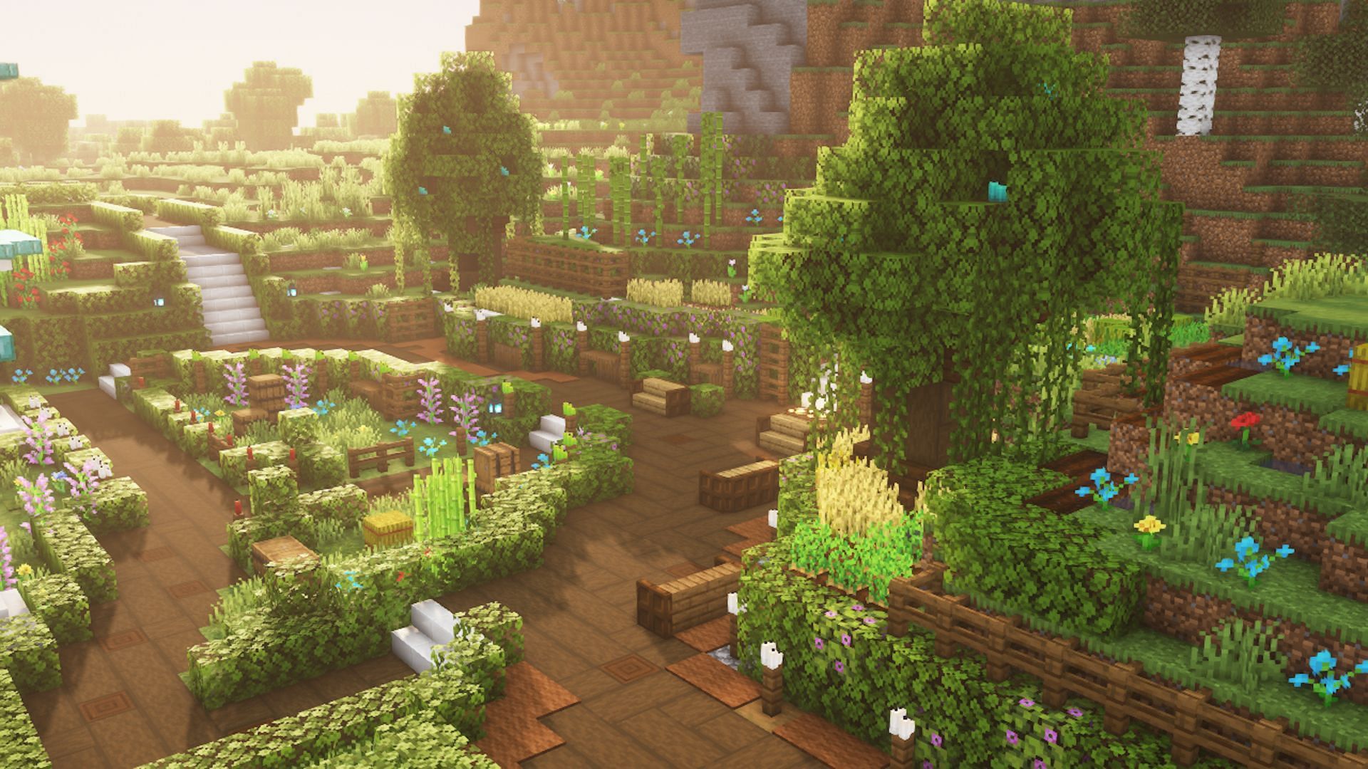 These Minecraft garden builds will make any area much more gorgeous (Image via MS-Gaming/Reddit)