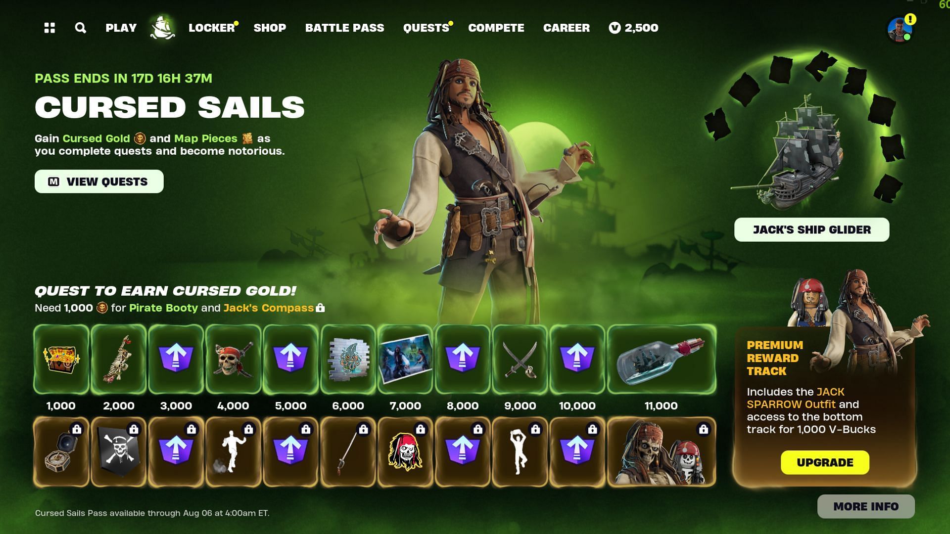 The Cursed Sails Pass (Image via Epic Games)