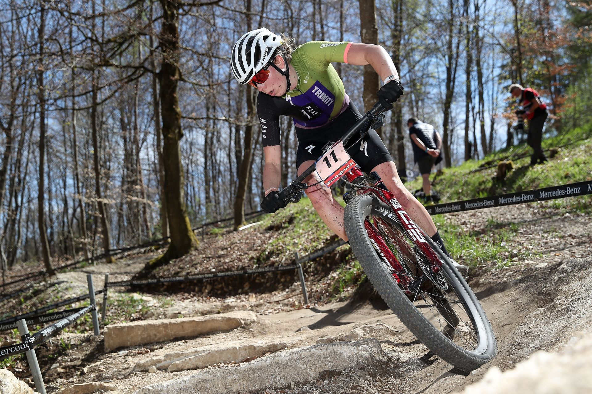 Haley Batten at UCI Mountain Bike World Cup 2021. (Photo by Christian Kaspar-Bartke/Getty Images)