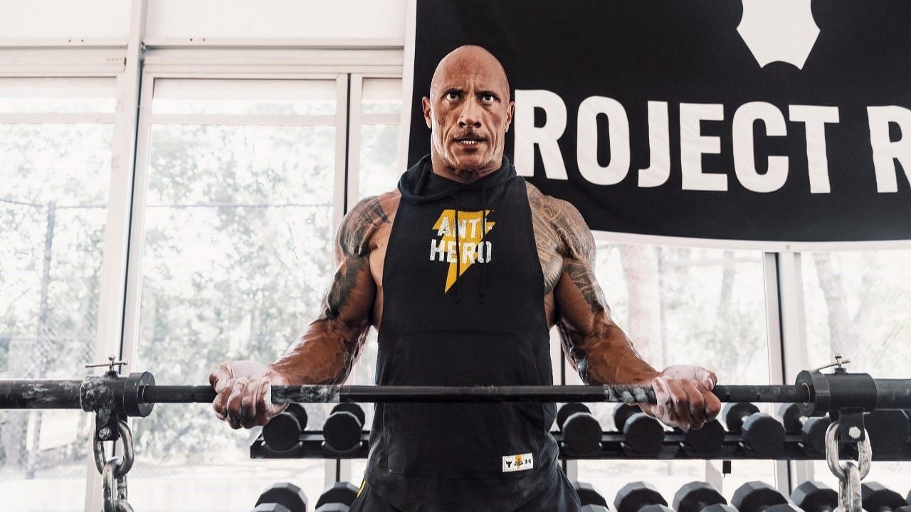 Dwayne The Rock Johnson shows off massive chest and arms in recent collaboration announcement with 2.9 Billion clothing giant