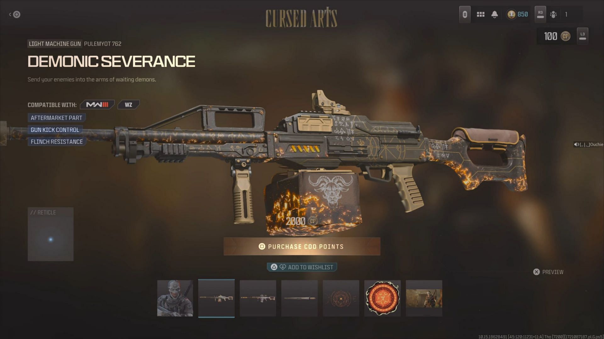 Demonic Severance bundle in MW3 and Warzone (Image via Activision || Ouchie on YouTube)