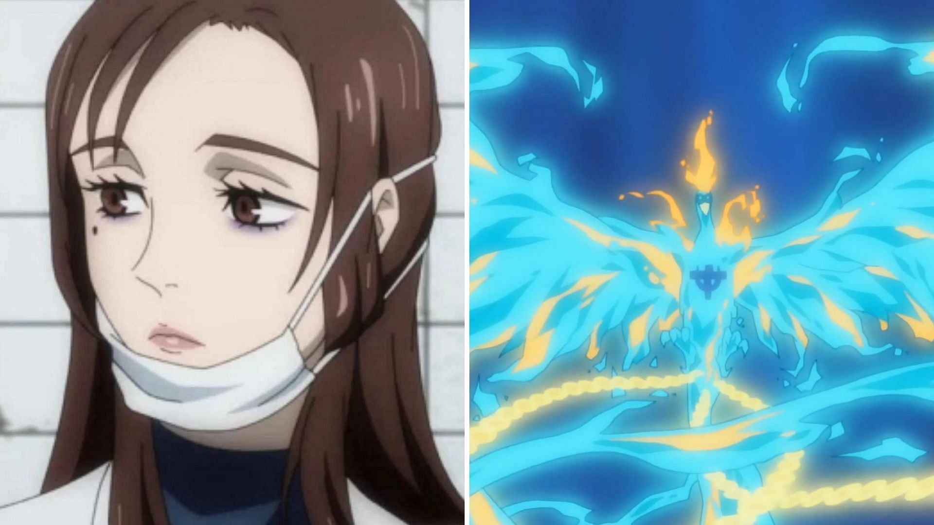 Shoko Ieiri and the power of the Tori Tori no Mi (Images via MAPPA and Toei Animation)