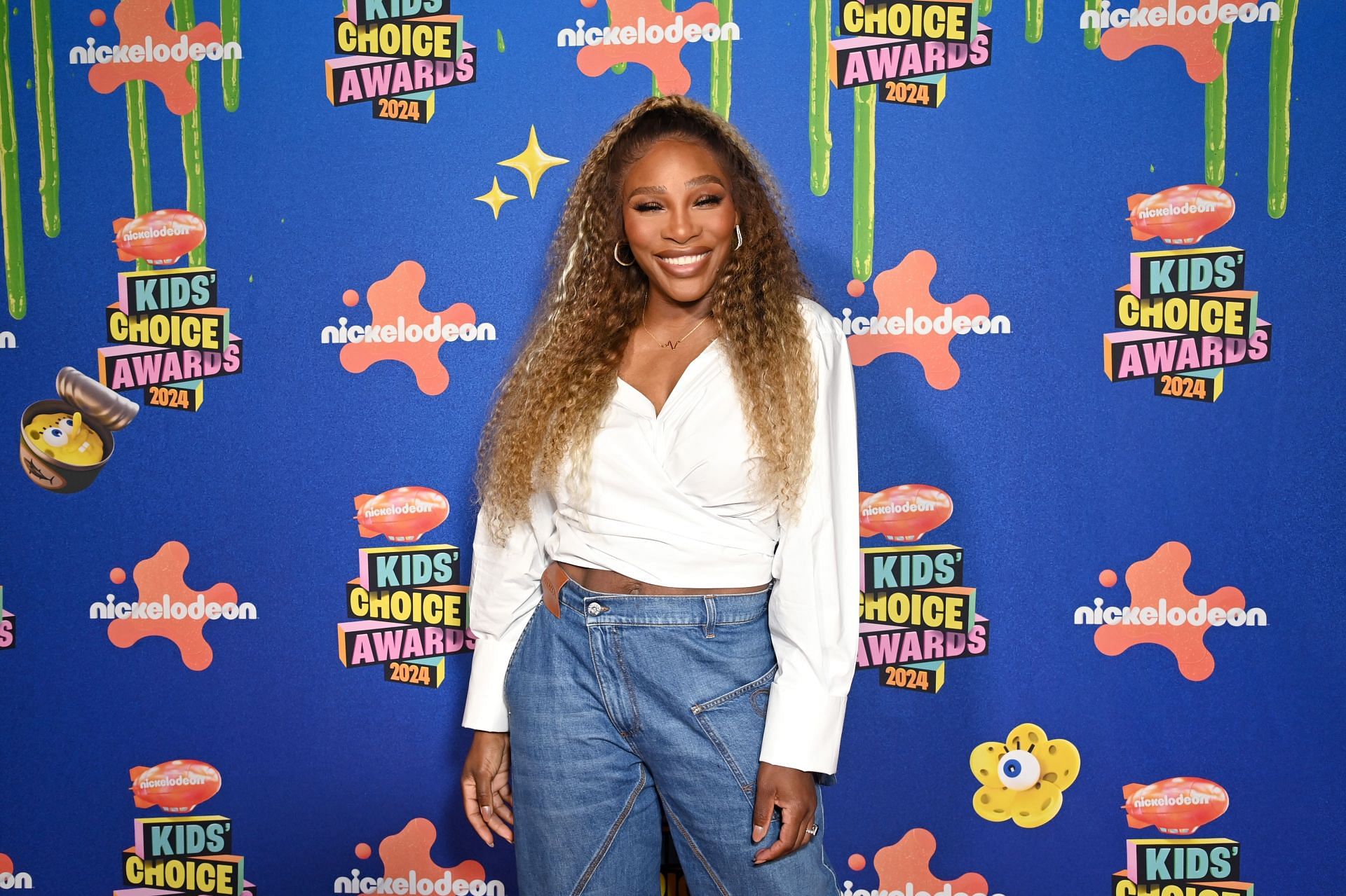 Serena Williams at the Nickelodeon Kids' Choice Awards 2024. (image via Getty)