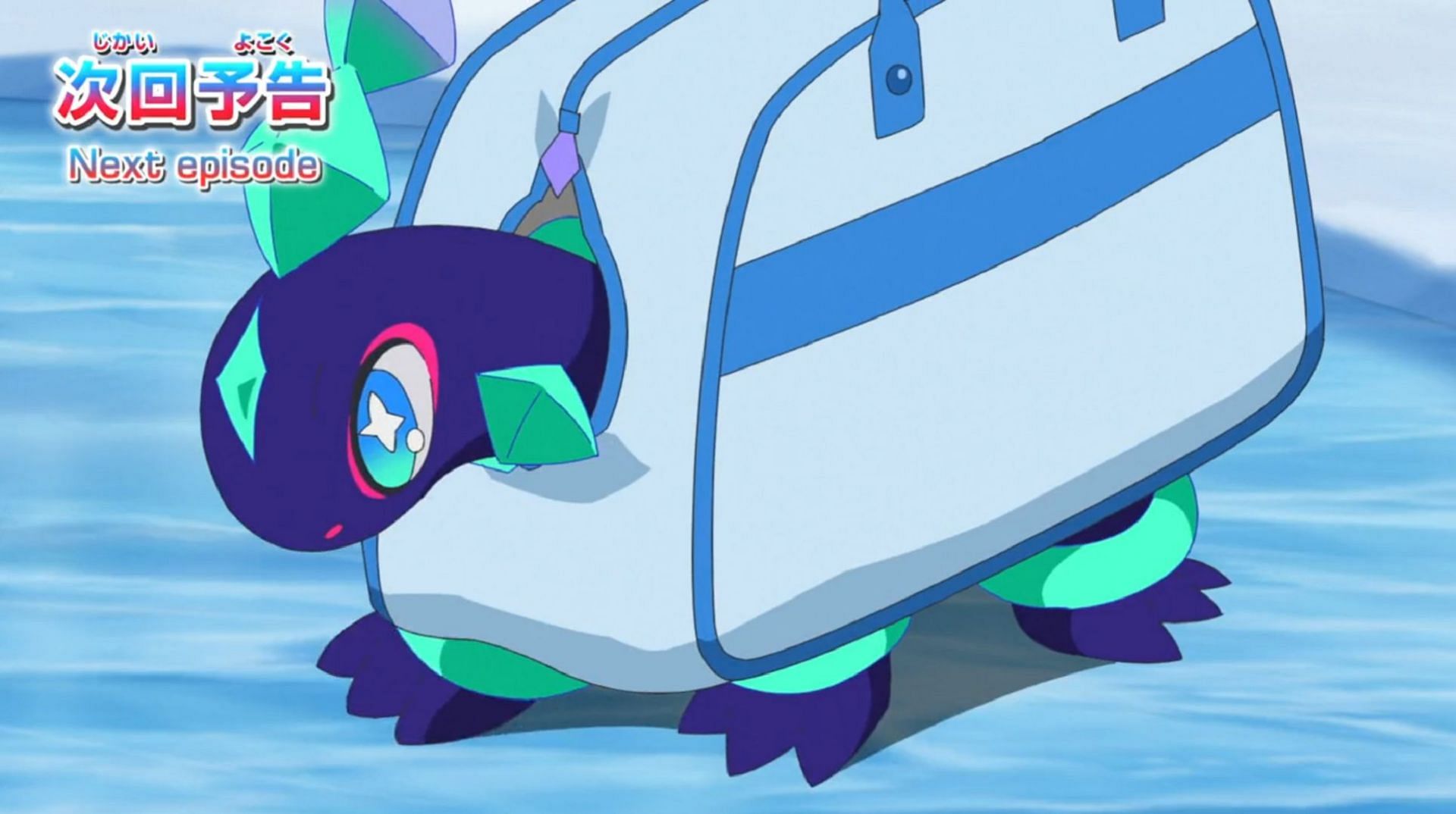 Terapagos checks the ice in Pokemon Horizons Episode 60. (Image via The Pokemon Company)