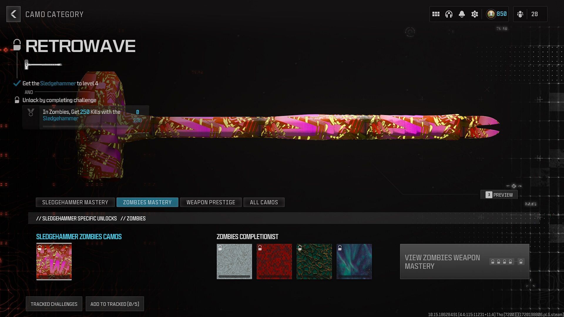 The Retrowave Camo in Modern Warfare 3 (Image via Activision)