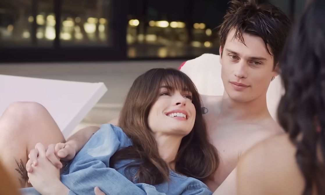 Anne Hathaway and Nicholas Galitzine (Image via Youtube/Prime Video)