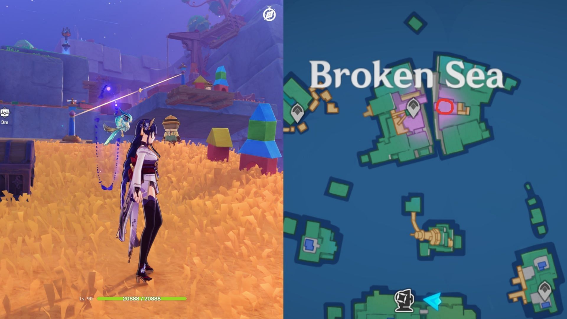 Puzzle #18 in Broken Sea (Image via HoYoverse)