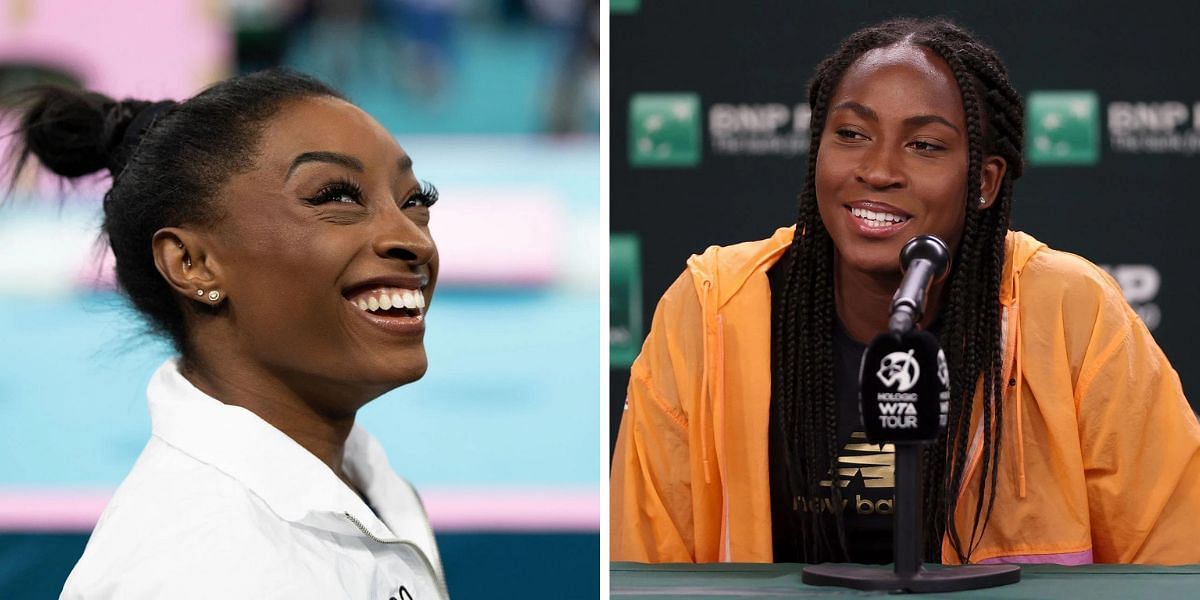 Coco Gauff congratulates Simone Biles; ( Source - Getty Image)