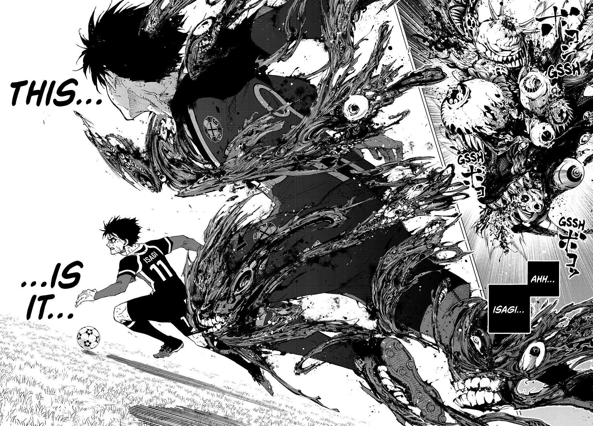 Rin Itoshi in his Flow State in the manga (Image via Kodansha)