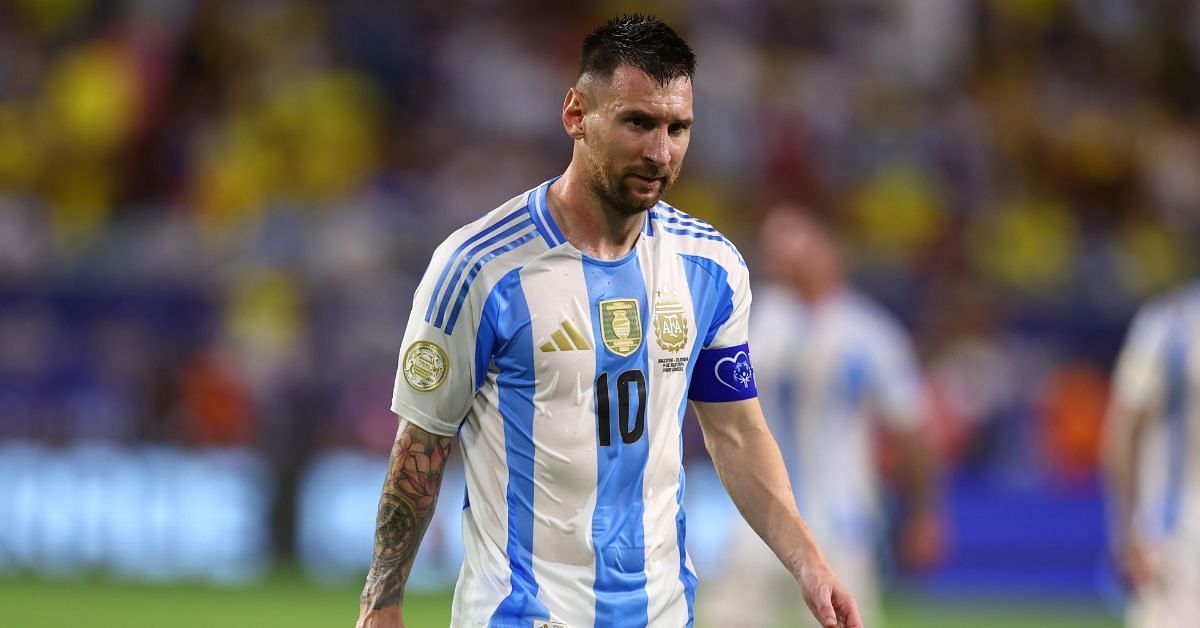 Lionel Messi in action for Argentina