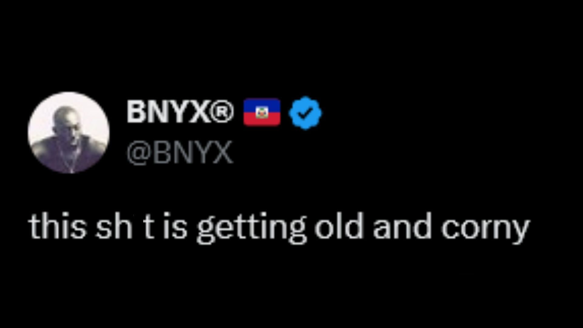 BNXY&#039;s tweet that garnered backlash (Image via X / @BNYX)