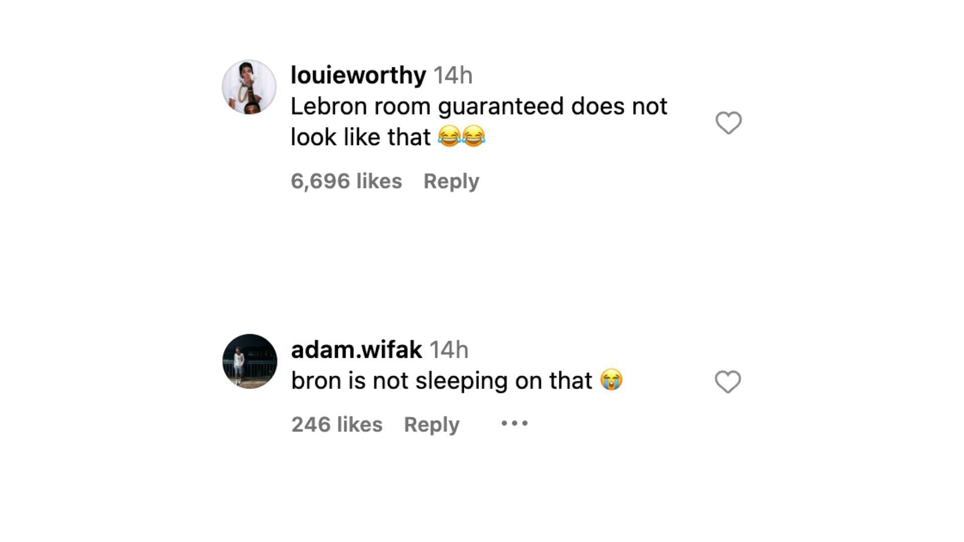 Hoops fans react on Instagram to James having to sleep on Olympic beds