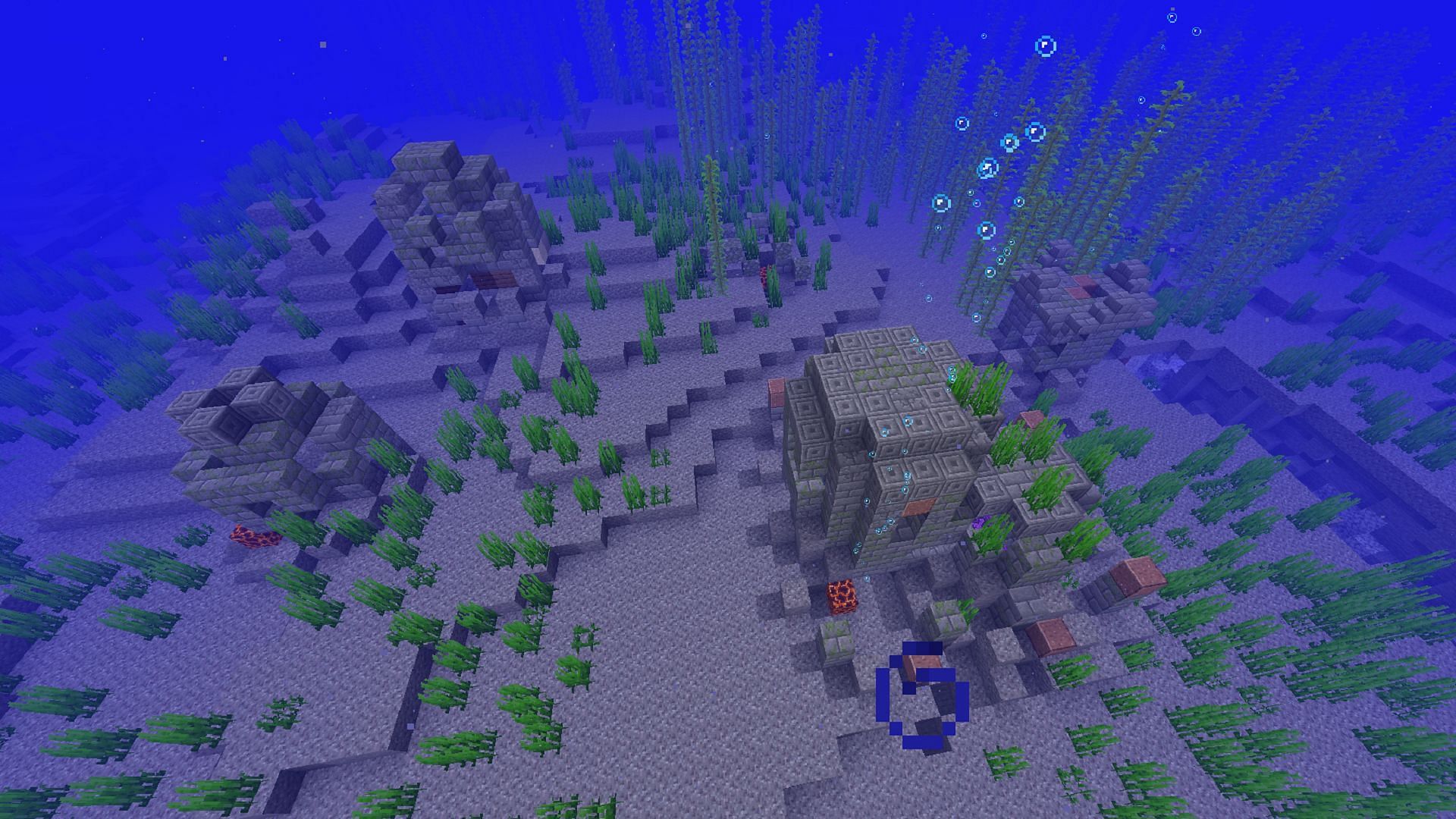 Underwater ruins don&#039;t offer much in Minecraft beyond the chance to get a sniffer egg (Image via Mojang)