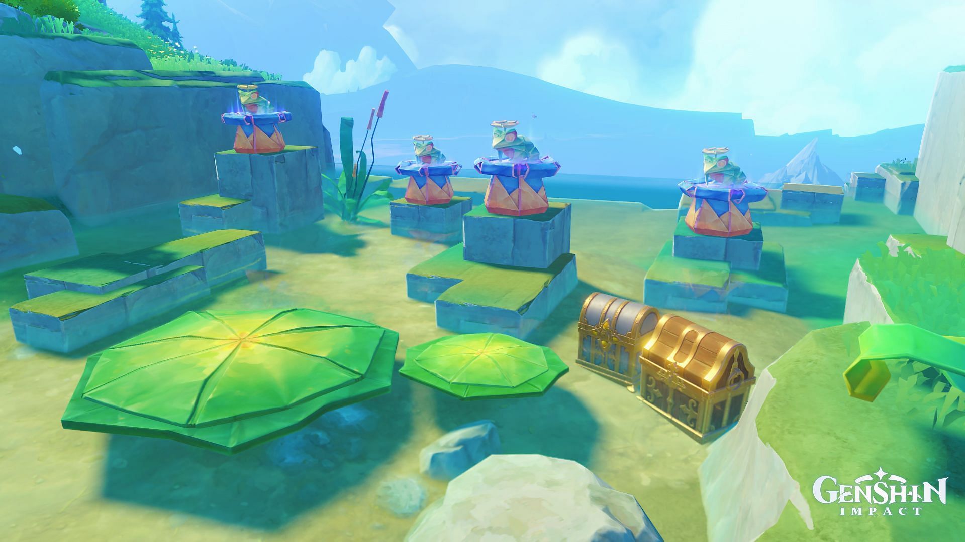 All Paper Frog puzzle locations in Simulanka (Image via HoYoverse)