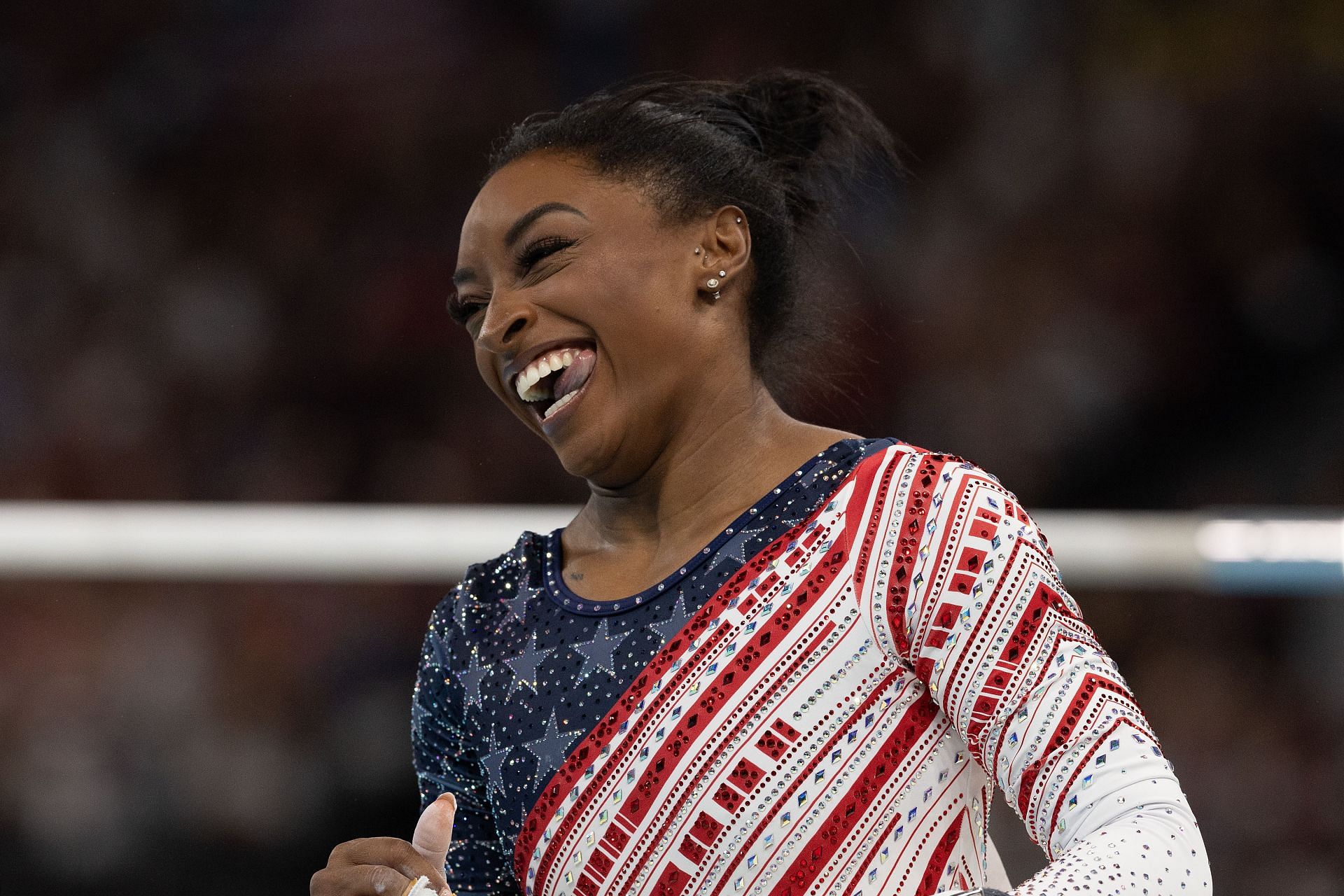 Simone Biles at the Olympic Games 2024 in Paris, France. (Photo by Getty Images)