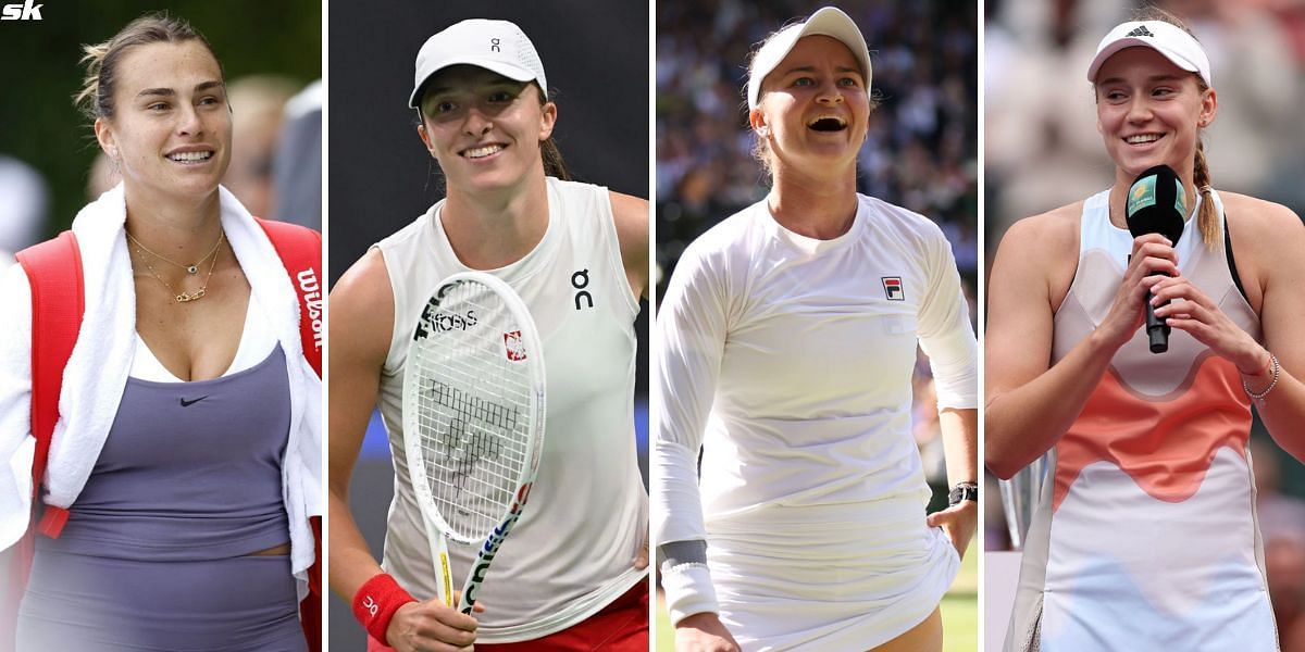 Aryna Sabalenka, Iga Swiatek, Barbora Krejcikova and Elena Rybakina (Source: Getty)