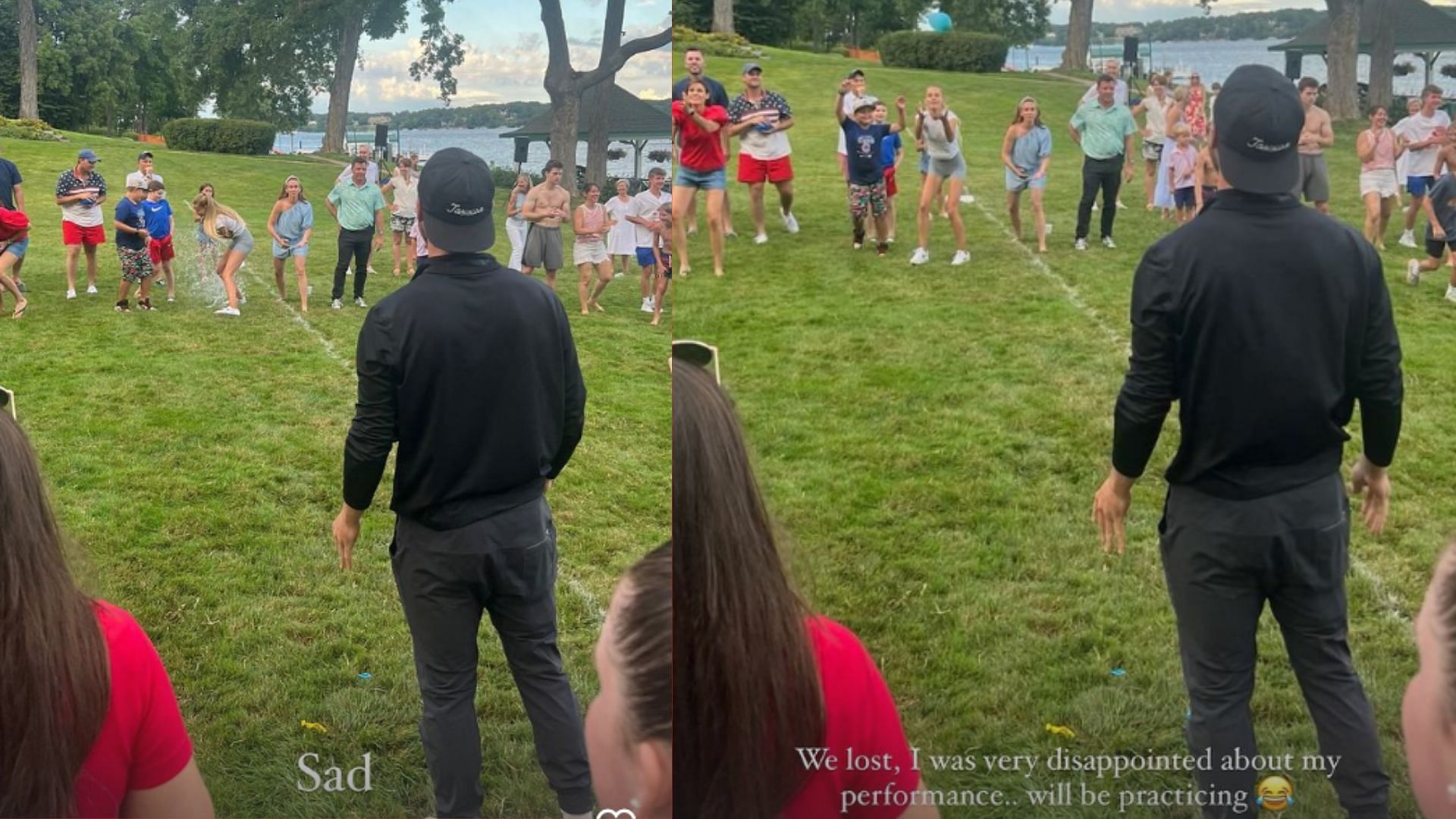 Cody Bellinger and girlfriend Chase Carter take part in a water balloon fight (Instagram/lilbabycheezus)