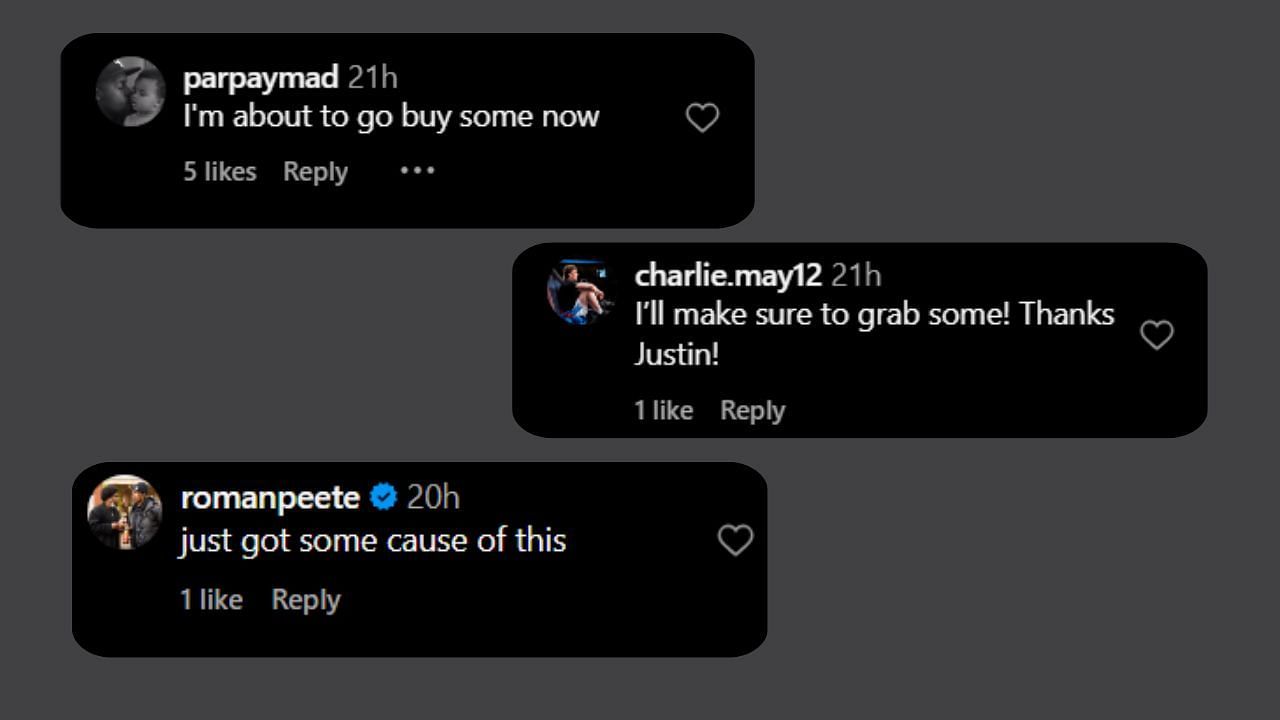 Fans comment on Justin Pippen's IG post. (Credits: @justinpippen/Instagram)