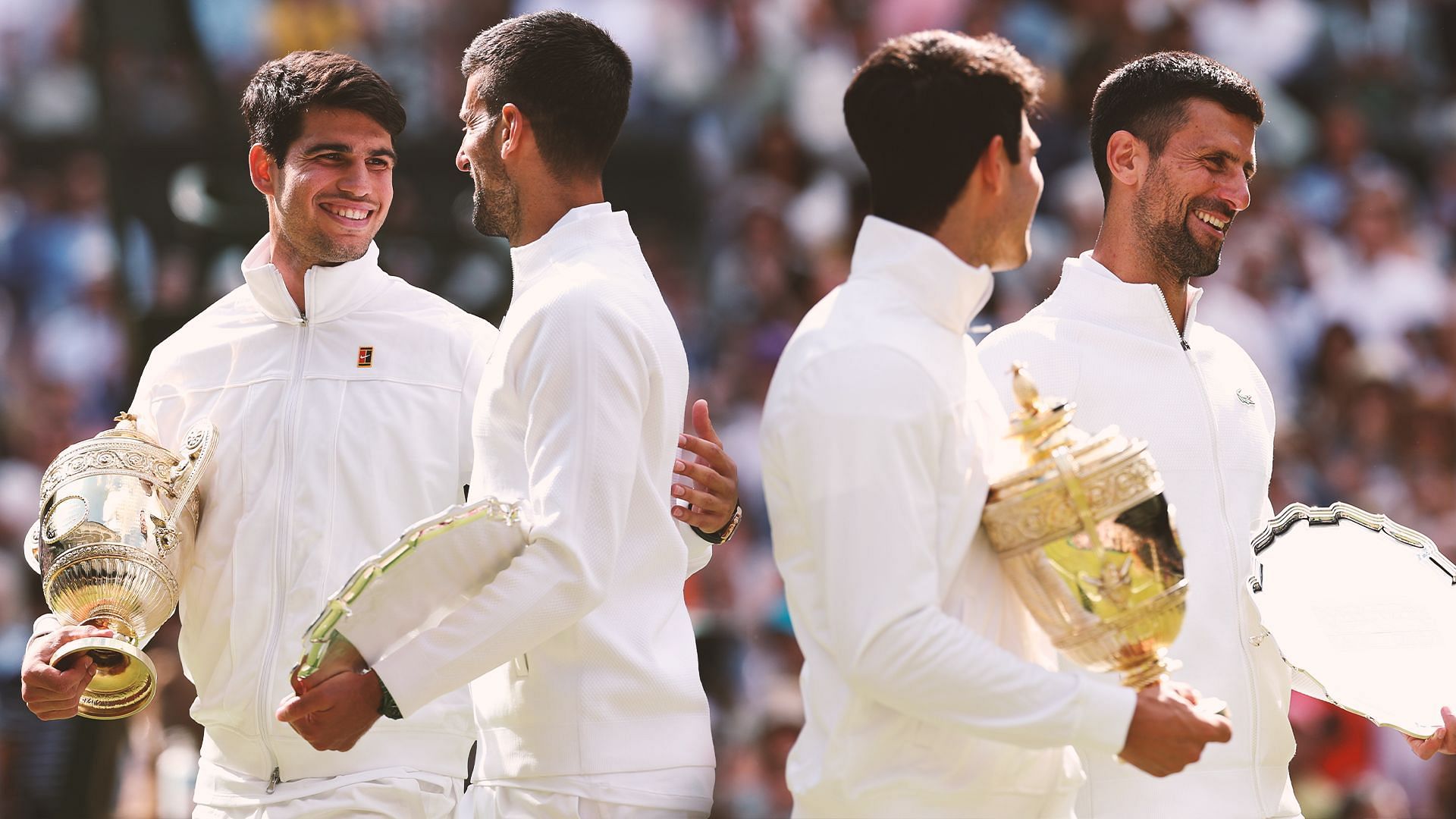 Carlos Alcaraz and Novak Djokovic (Source: Getty)