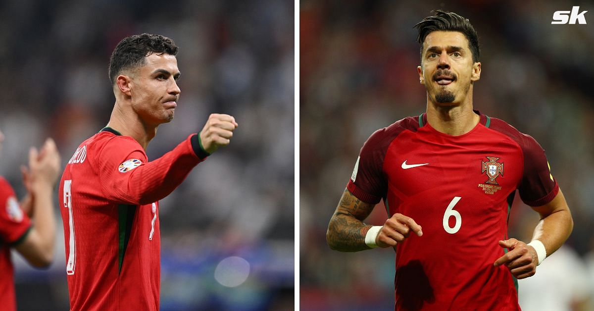 Cristiano Ronaldo (left) and Jose Fonte