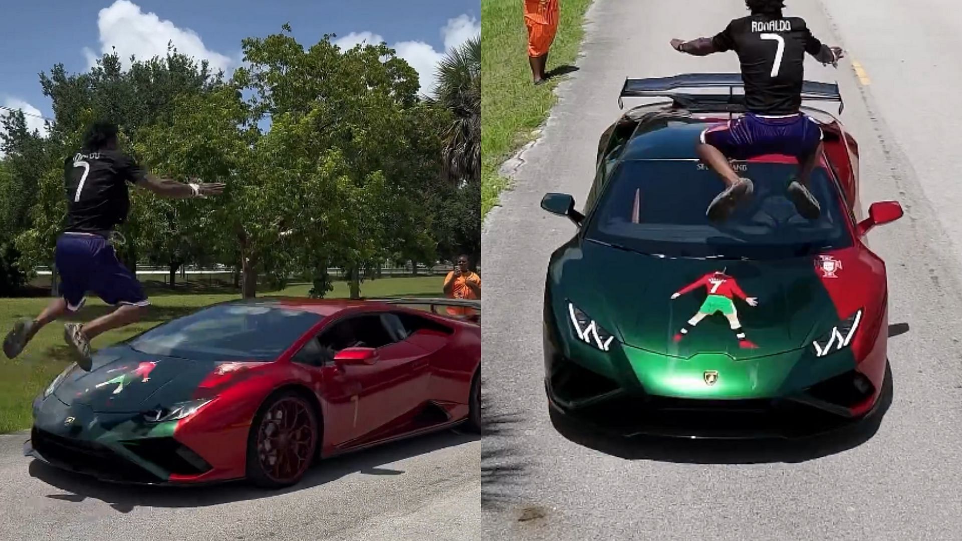 IShowSpeed owns a custom colored Lamborghini Huracan (Image via ishowspeed/Instagram)