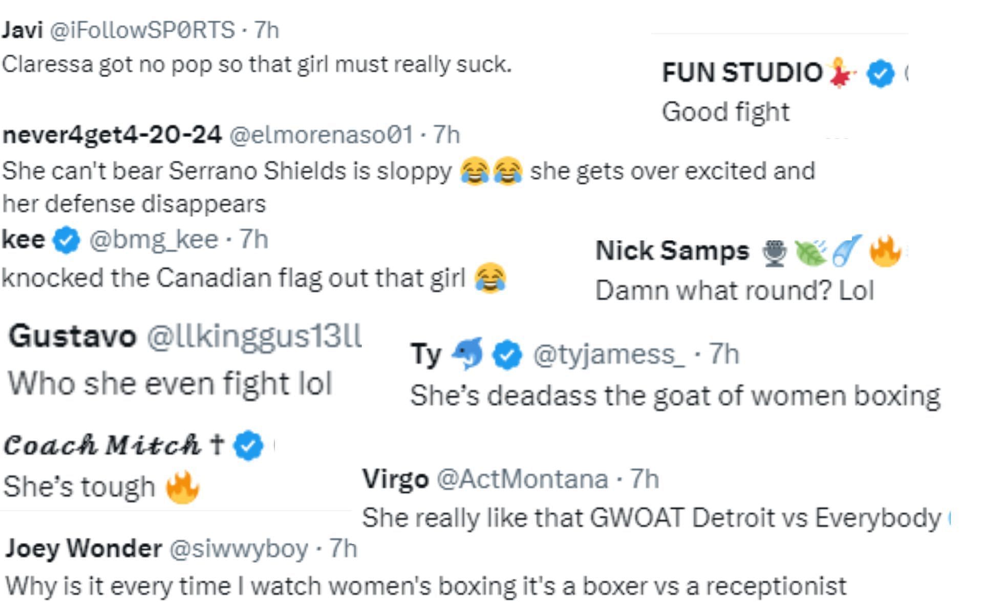 Fan reactions to Claressa Shields beating Vanessa Lepage-Joanisse