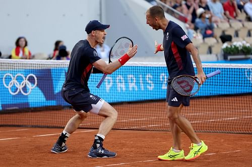 Andy Murray and Dan Evans at the Paris Olympic Games 2024 | Getty