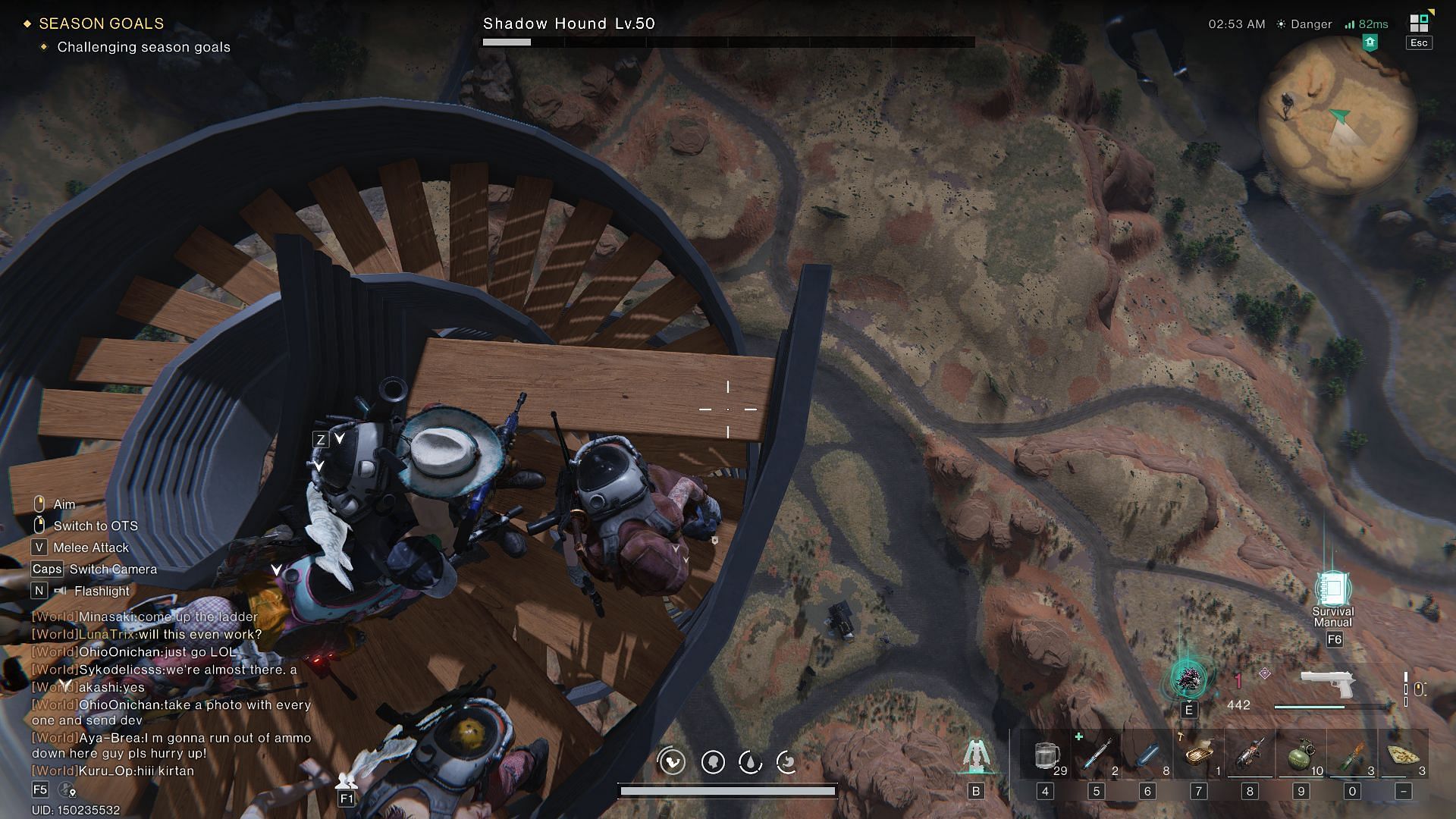 Players build a never-ending stairway to reach the boss stuck in the sky (Image via Starry Studio)