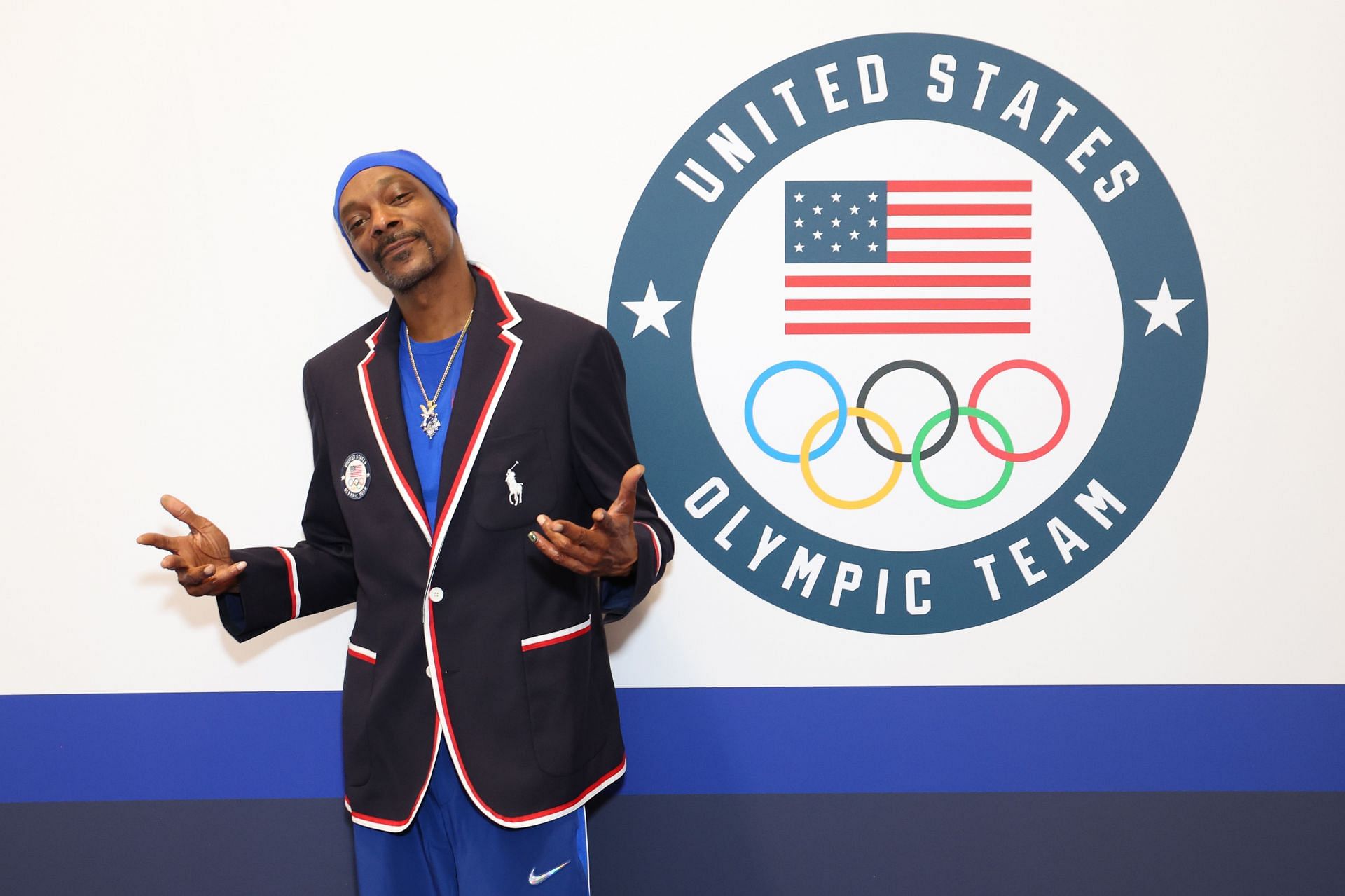 Snoop Dogg during the Team USA Welcome Experience ahead of the 2024 Summer Olympics in Paris, France. (Photo by Getty Images)