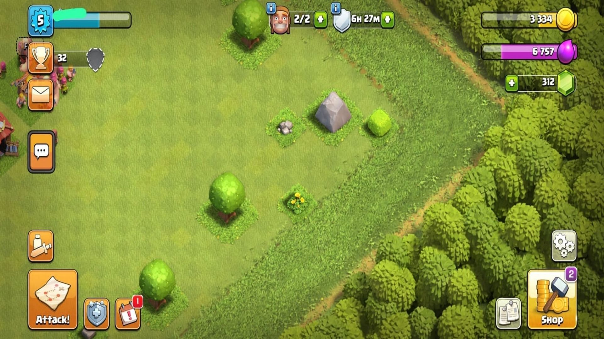 The settings icon is present at the bottom right corner. (Image via Supercell)