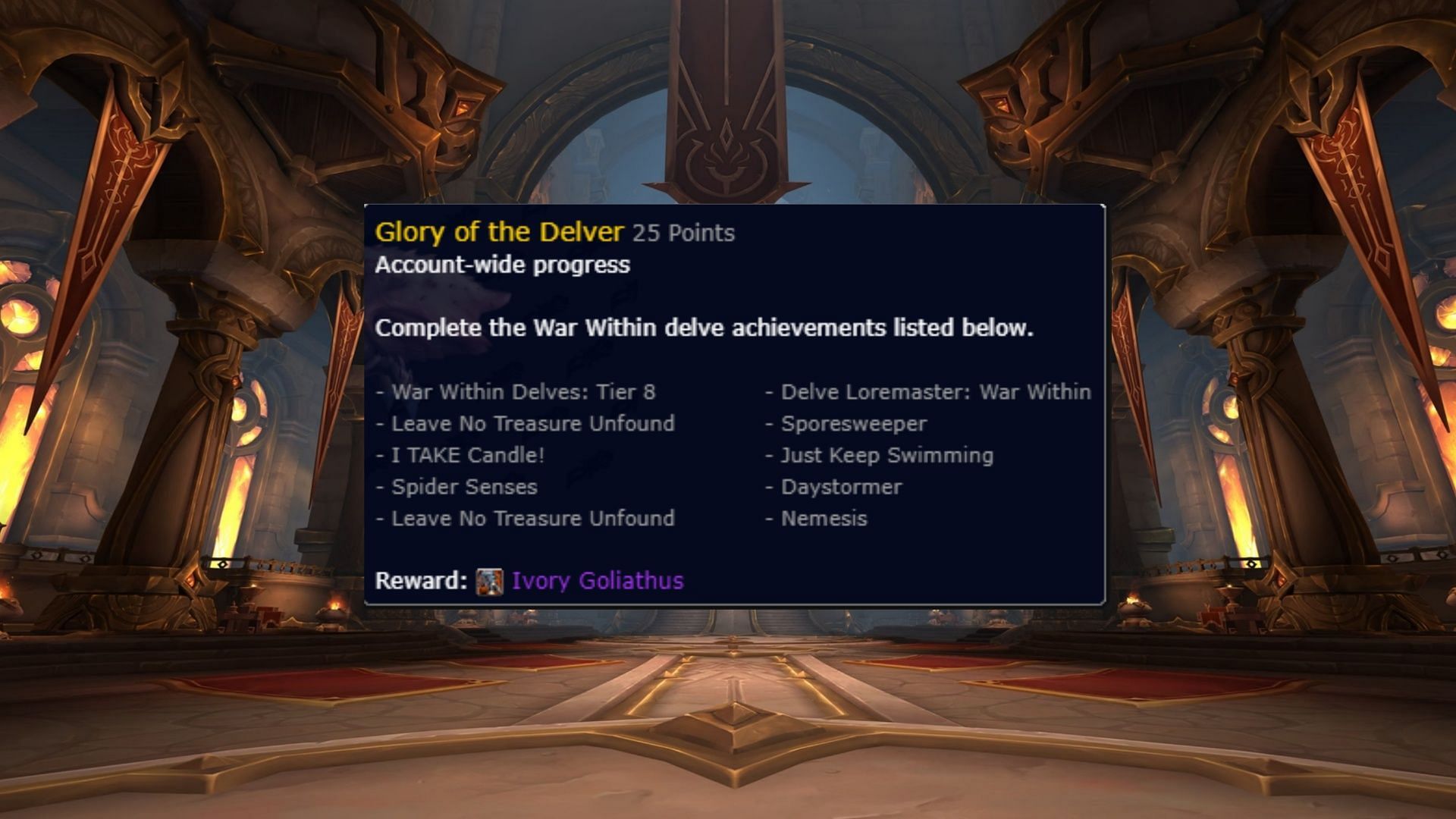 WoW Meta Achievement information currently known (Image via Wowhead.com)