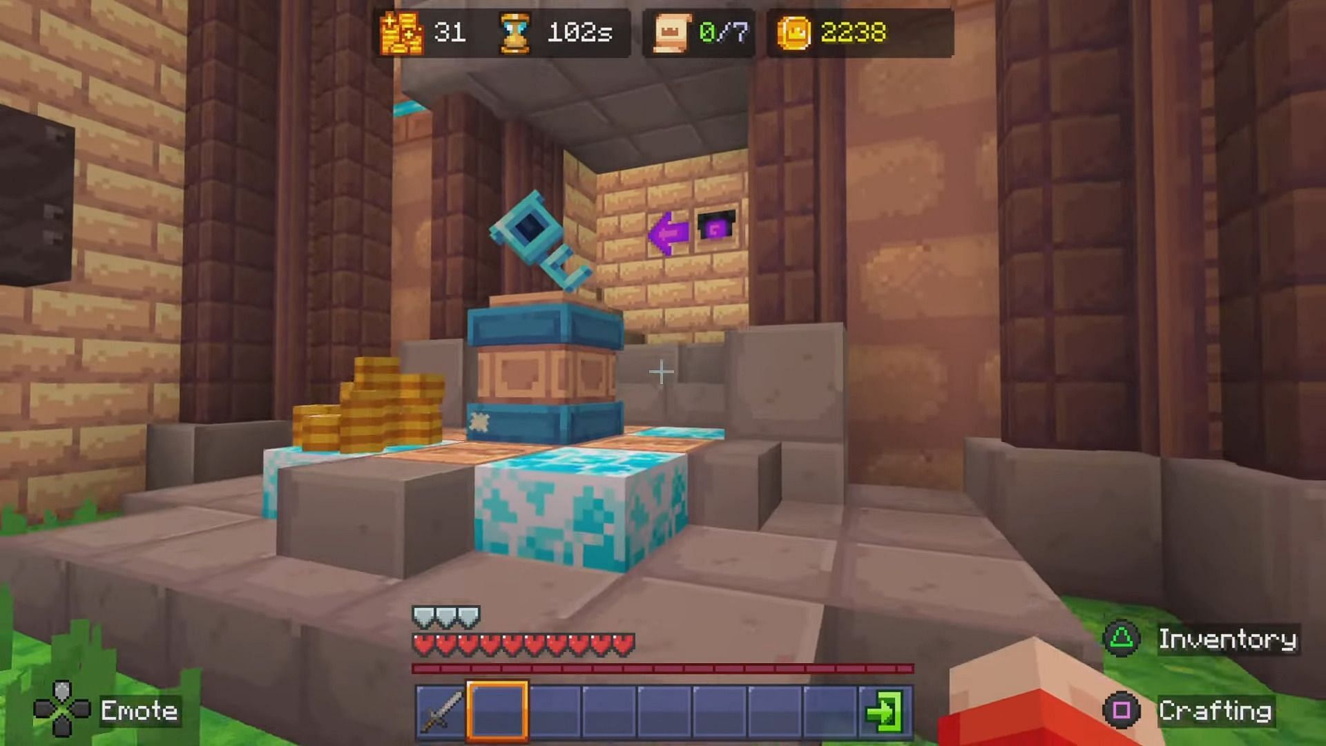 The Diamond Key is another way to collect tons of coins in this Minecraft minigame (Image via Doctor Wasabi/YouTube)