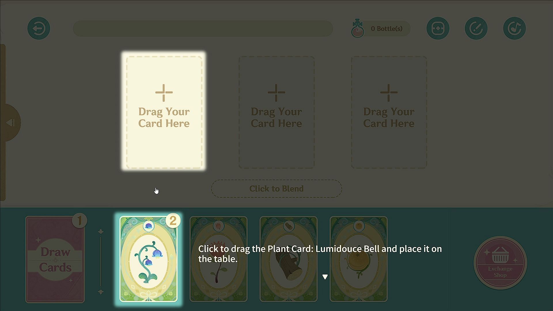 Draw the cards and place them on the table (Image via HoYoverse)