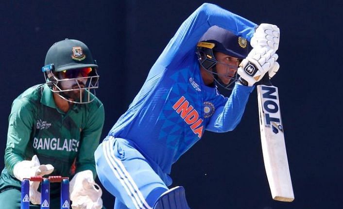 Abhishek Sharma in the semifinal against Bangladesh A in the ACC Emerging Asia Cup 2023 (Image Credits: Abhishek Sharma&#039;s Instagram)