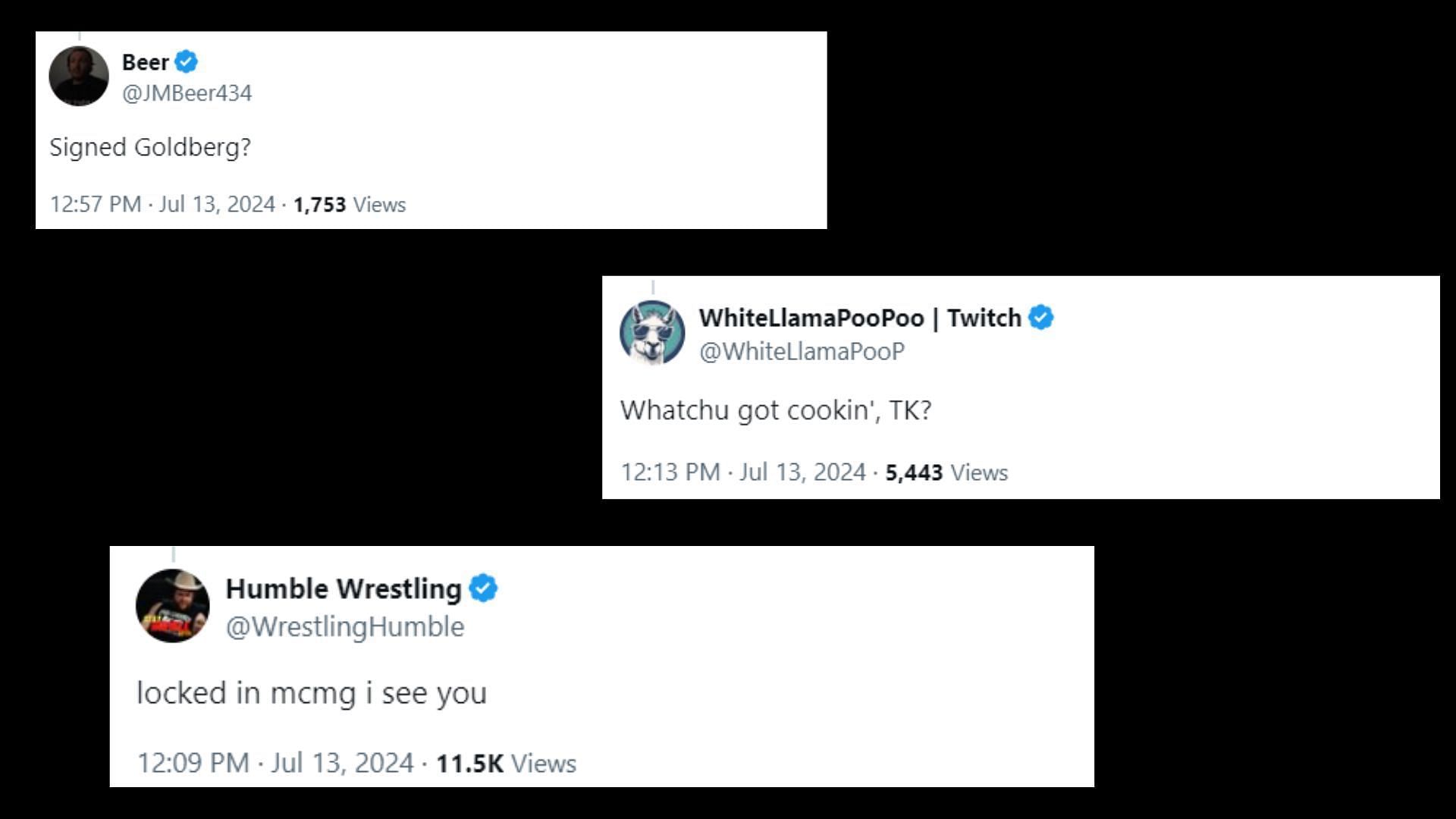 Fans react to Tony Khan&#039;s announcement regarding AEW [Image credits: Screenshots via Khan&#039;s Twitter]