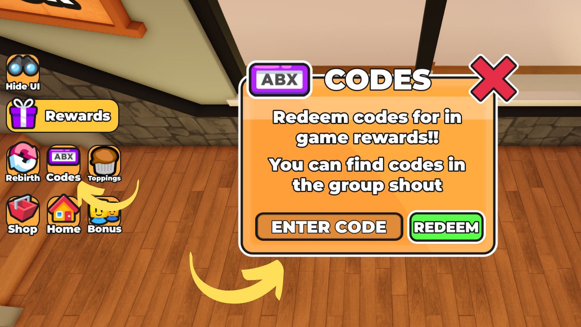 Redeem codes in Coffee Shop Tycoon (Image via Roblox || Sportskeeda)