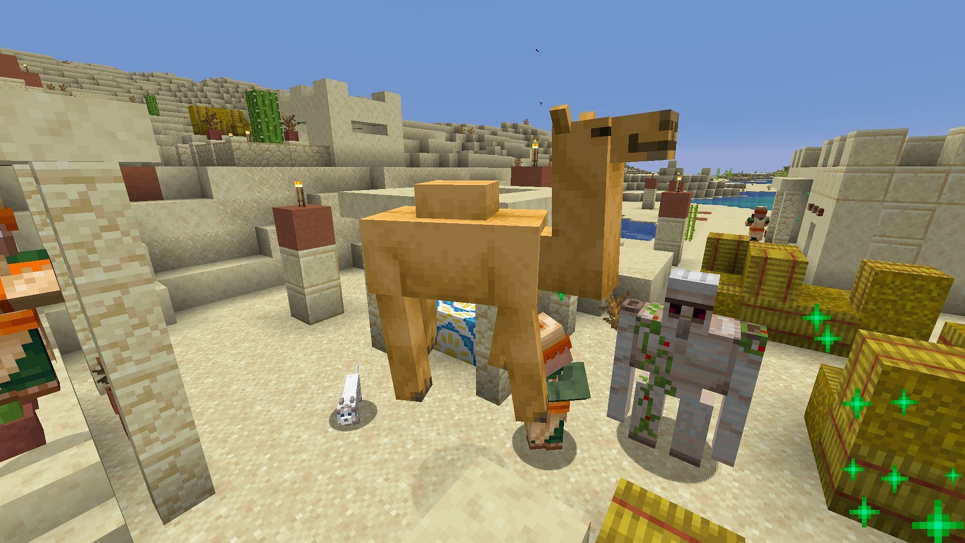 Camels are guaranteed desert village spawns (Image via Mojang)