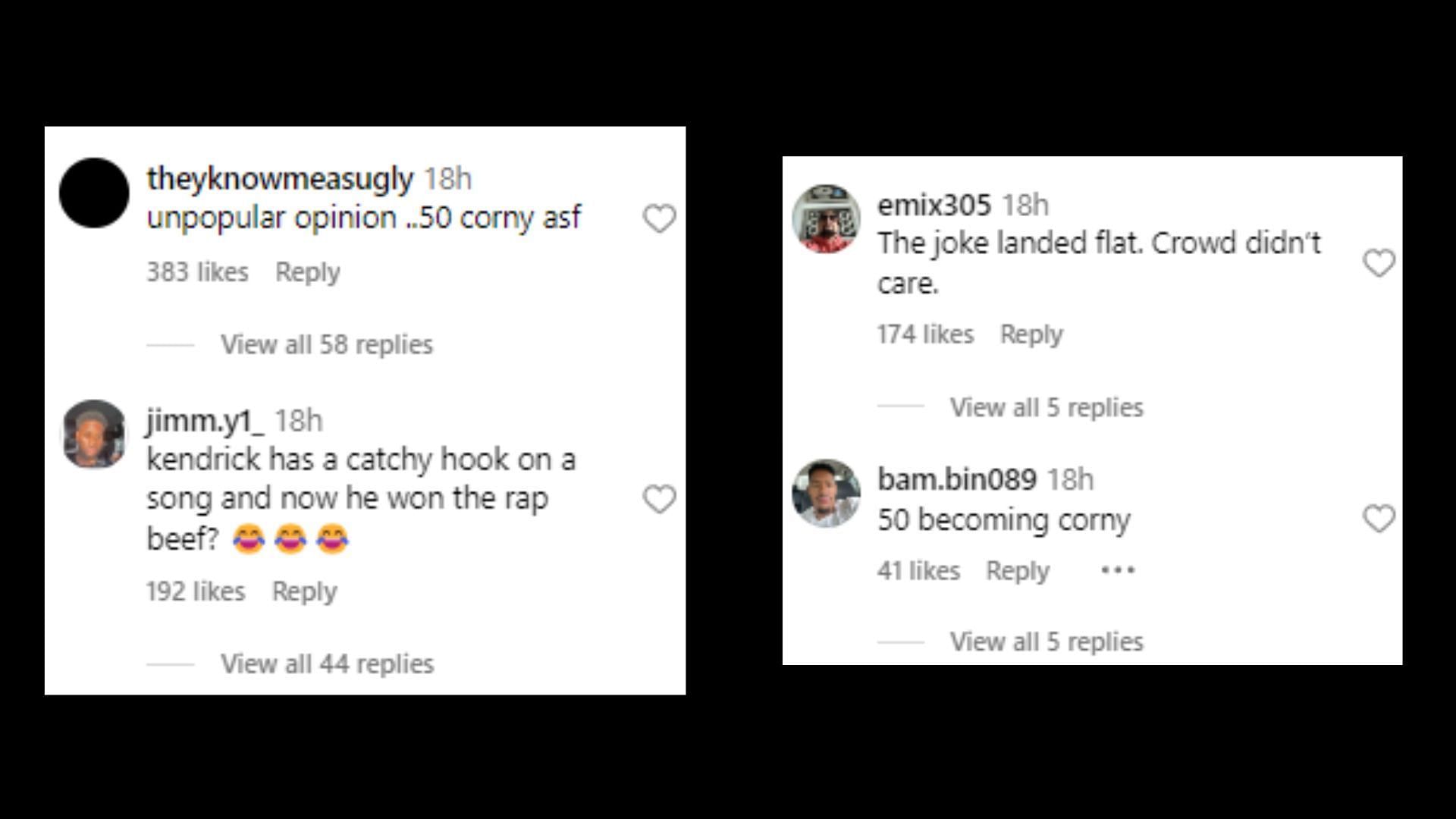 Netizens share their reactions in the comments section (Images via Instagram/@akademiks)