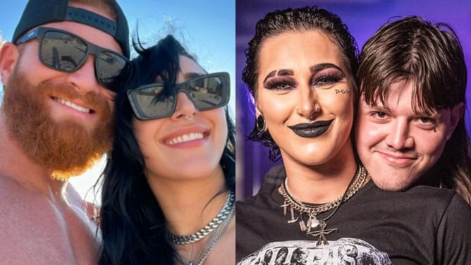 Buddy Matthews reacts to his wife Rhea Ripley licking Dominik Mysterio on RAW