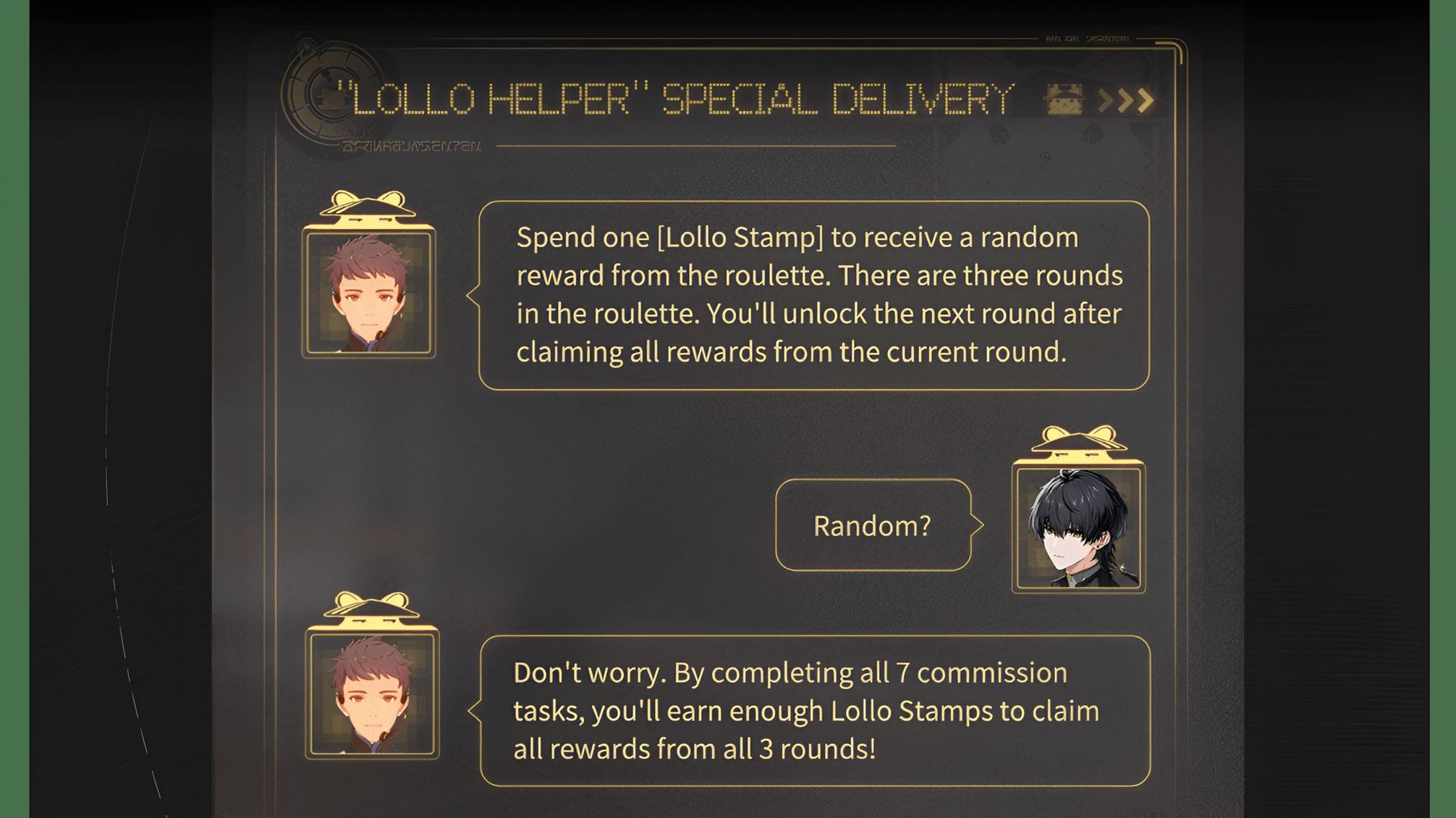 Lollo Campaign event &quot;Special Delivery&quot; rules (Image via Kuro Games)