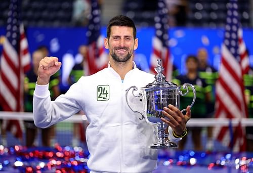 Novak Djokovic won a historic 24th Grand Slam title at the US Open in 2023, no men's player in tennis history has won more (Getty Images)