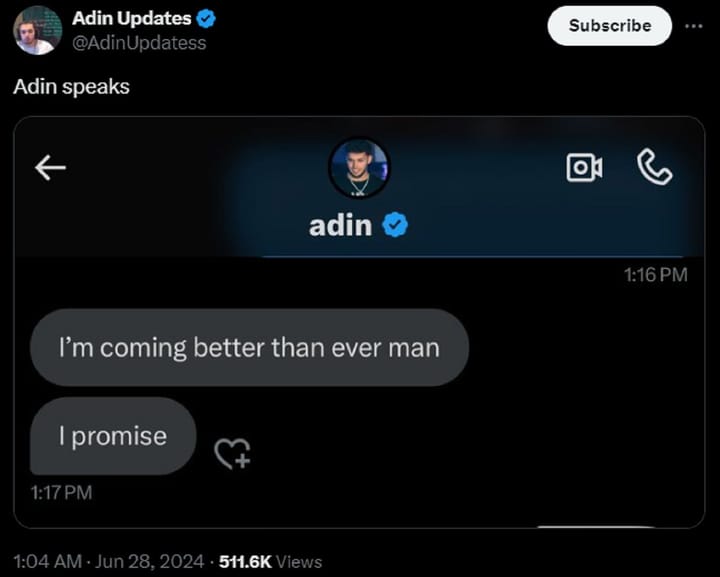 What happened to Adin Ross? Exploring Kick streamer&rsquo;s recent absence