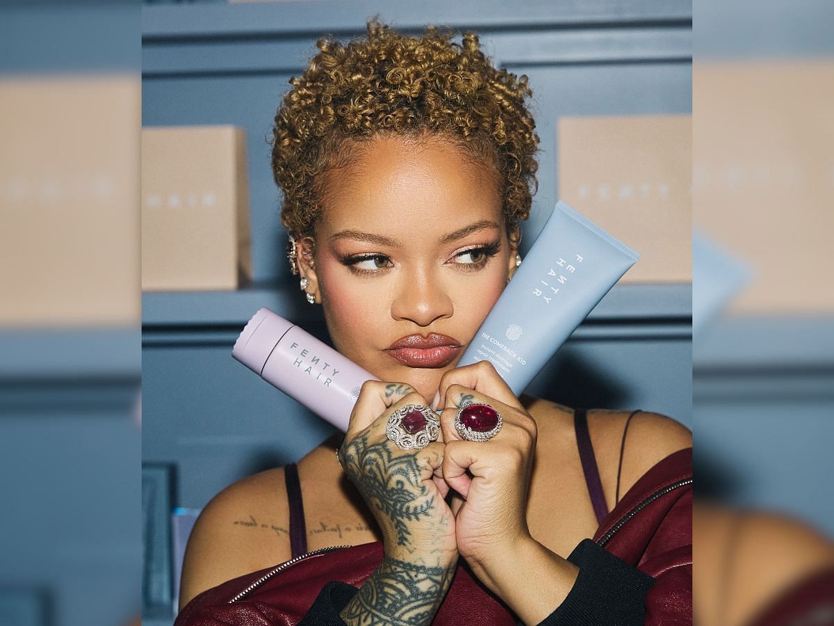 She unveils her natural hair for Fenty Haircare line launch (Image via Instagram/ badgalriri)