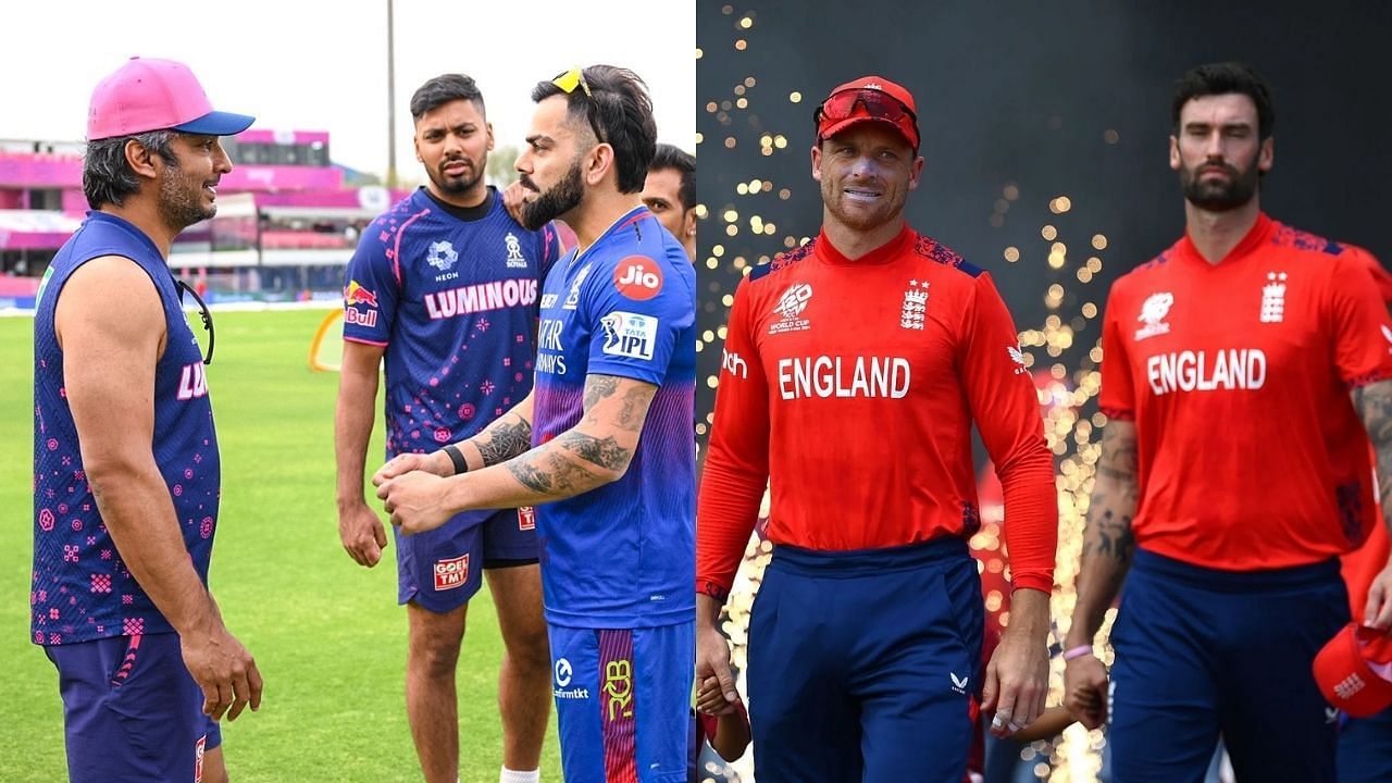कुमार संगकारा को इंग्लैंड टीम के नए हेड कोच बन सकते हैं (Photo Courtesy: X/@ImTanujSingh, Getty Images)