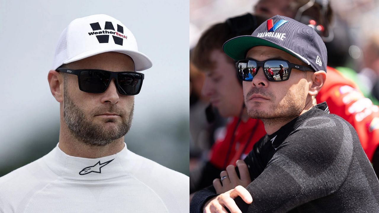 NASCAR drivers Shane van Gisbergen and Kyle Larson