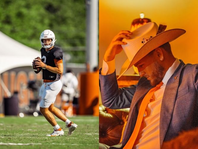 Quinn Ewers shows off his dapper look in Texas jersey as Longhorns begin new era of college football in SEC