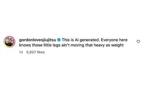 Gordon Ryan reacts to Jon Jones' training video. [Image courtesy: @jonnybones on Instagram]