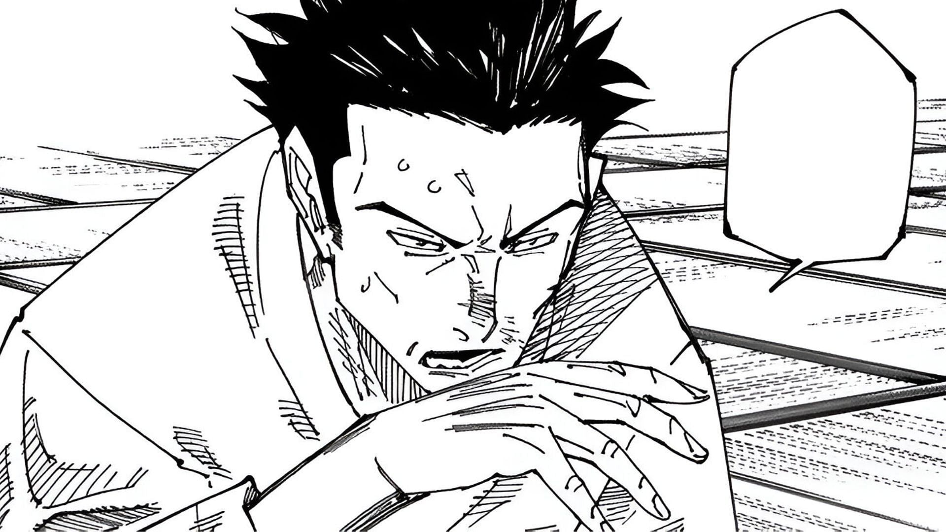 Yuji Itadori in Atsuya Kusakabe&#039;s body as seen in the Jujutsu Kaisen manga (Image via Shueisha)